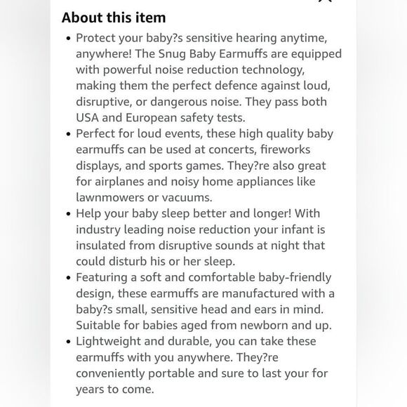 Snug Baby Earmuffs Noise Reduction Safety  Pink Ear Protection - Picture 6 of 7